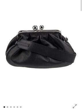 Max Mara Black Kiss-Lock Shoulder Bag
